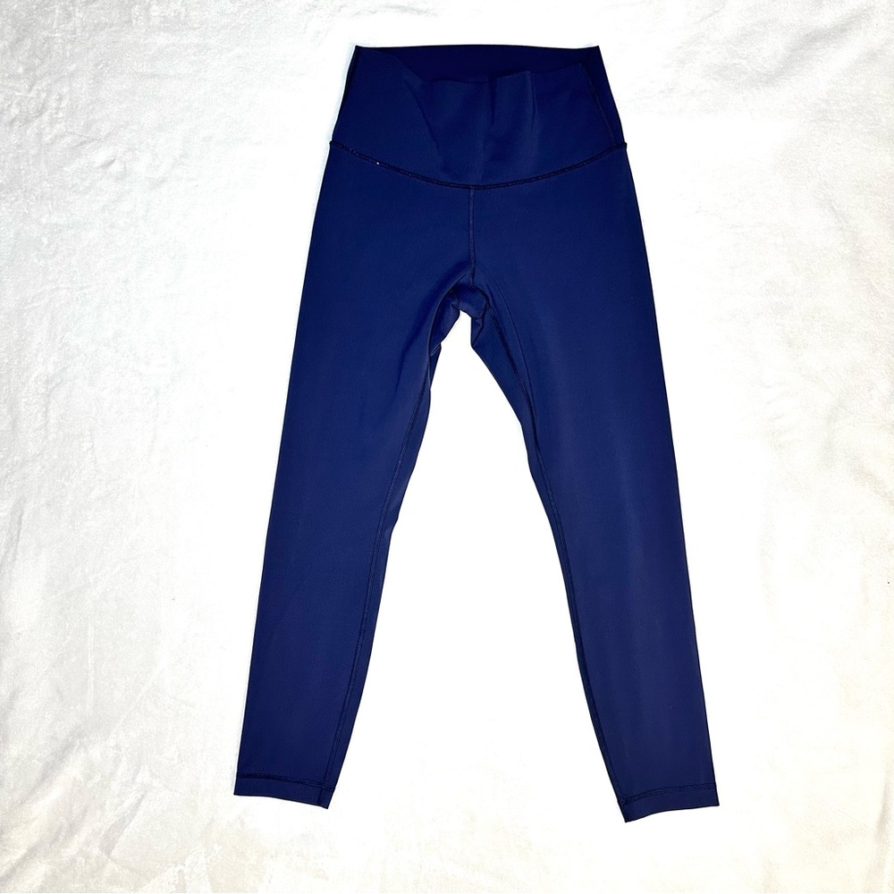 LULULEMON Wunder Under Pant Dark Blue Workout Active Tight 25” Inseam Rare Retro